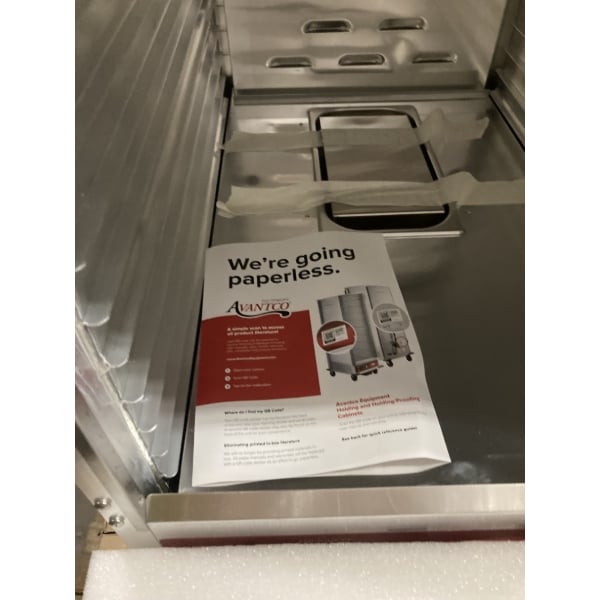 Scratch and Dent Avantco HPI-1812 Undercounter Half Size Insulated Heated Holding / Proofing Cabinet with Clear Door - 120V