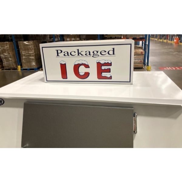 Scratch and Dent Leer 40CSL-R290 50 1/2" Outdoor Cold Wall Ice Merchandiser with Slanted Front and Galvanized Steel Door