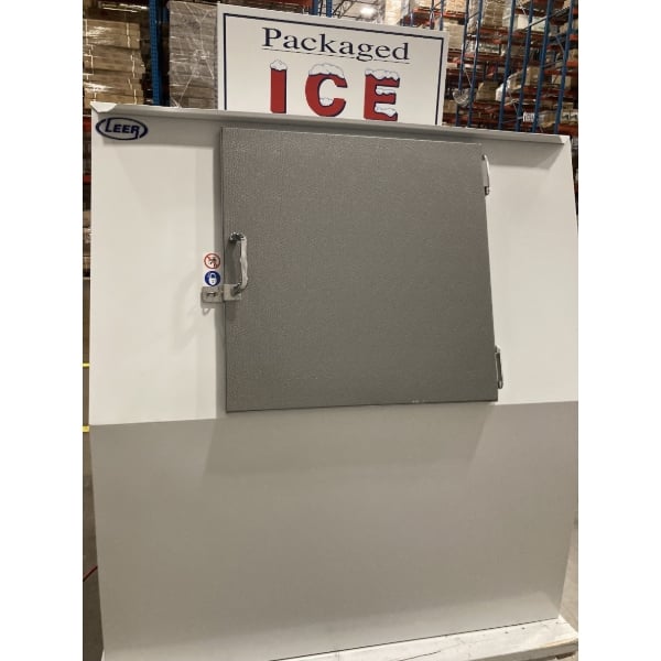 Scratch and Dent Leer 40CSL-R290 50 1/2" Outdoor Cold Wall Ice Merchandiser with Slanted Front and Galvanized Steel Door