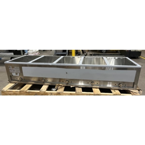 Scratch and Dent ServIt Five Pan Open Well Electric Steam Table with Partially Enclosed Base - 208/240V, 3750W
