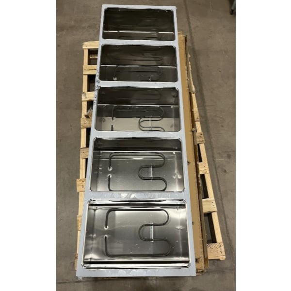 Scratch and Dent ServIt Five Pan Open Well Electric Steam Table with Partially Enclosed Base - 208/240V, 3750W