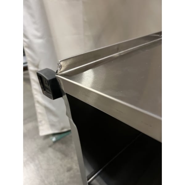 Scratch and Dent Lakeside 622B Black Laminate 3 Shelf Stainless Steel Utility Cart - 31 3/4" x 19" x 33 7/8"