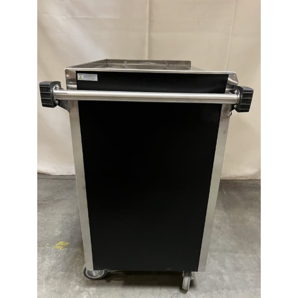 Scratch and Dent Lakeside 622B Black Laminate 3 Shelf Stainless Steel Utility Cart - 31 3/4" x 19" x 33 7/8"