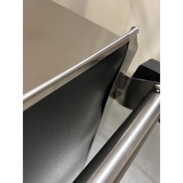 Scratch and Dent Lakeside 622B Black Laminate 3 Shelf Stainless Steel Utility Cart - 31 3/4" x 19" x 33 7/8"