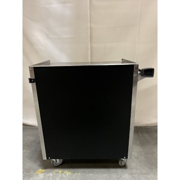Scratch and Dent Lakeside 622B Black Laminate 3 Shelf Stainless Steel Utility Cart - 31 3/4" x 19" x 33 7/8"