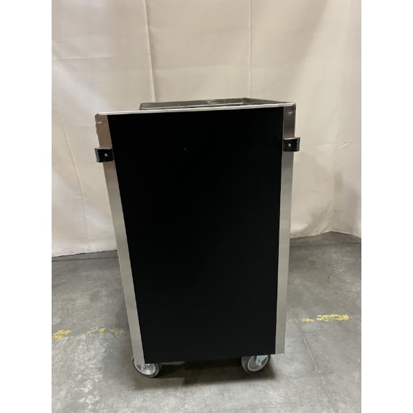 Scratch and Dent Lakeside 622B Black Laminate 3 Shelf Stainless Steel Utility Cart - 31 3/4" x 19" x 33 7/8"