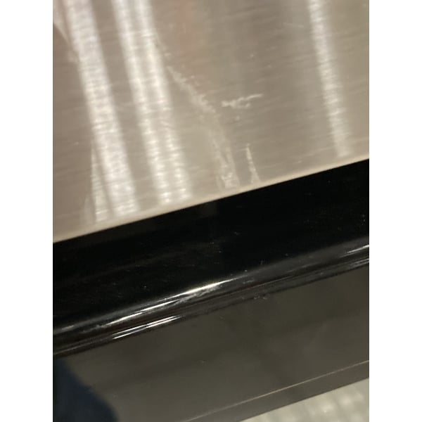 Scratch and Dent Avantco UBB-72G-HC 73" Black Counter Height Narrow Glass Door Back Bar Refrigerator with LED Lighting