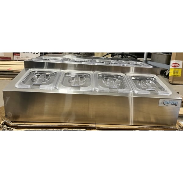 Scratch and Dent Avantco CPT-28-HC 28" Countertop Refrigerated Prep Rail