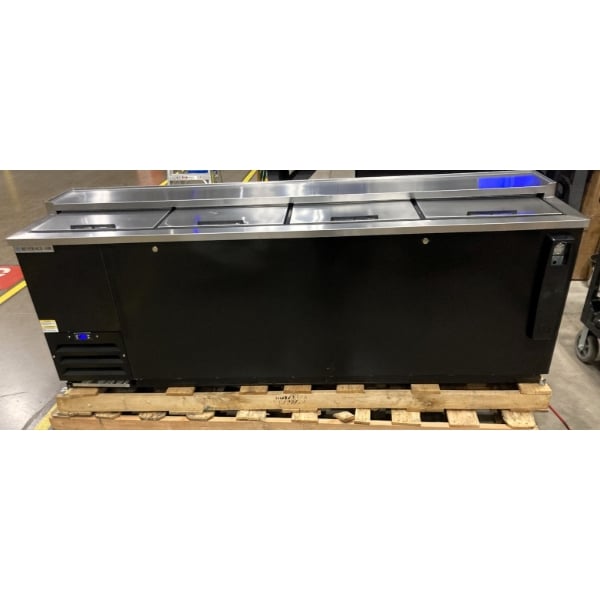 Scratch and Dent Beverage-Air DW94HC-B-29 95" Black Frosty Brew Deep Well Bottle Cooler
