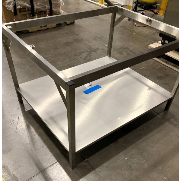 Scratch and Dent Rational 60.31.090 42 1/2" x 34 3/4" x 27 1/2" Open Base Oven Stand for 6 and 10 Full Size Pan iCombi Ovens