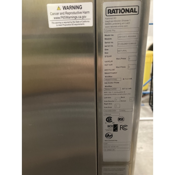 Scratch and Dent Rational iCombi Pro 10 Pan Full-Size Natural Gas Combi Oven - 208/240V, 1 Phase