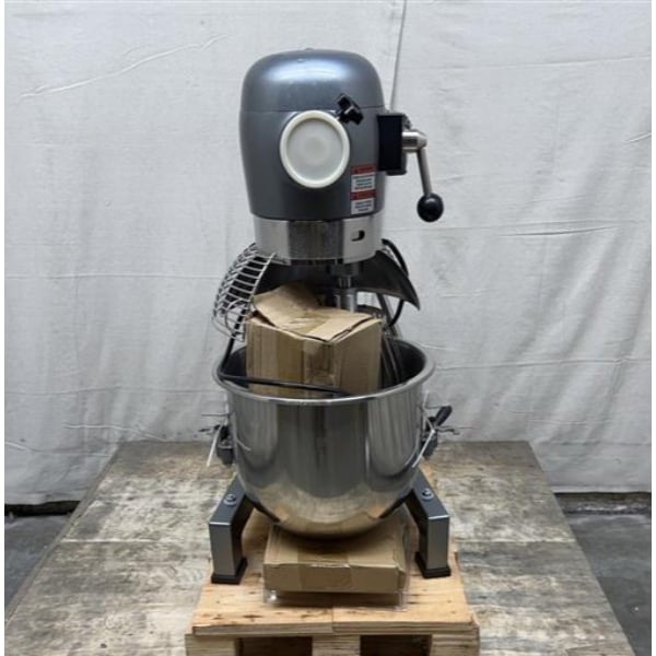 Scratch and Dent Avantco MX20WFB 20 Qt. Planetary Stand Mixer with Guard, Standard Accessories, & Flexible Silicone Blade Scraper - 120V, 1 1/2 hp