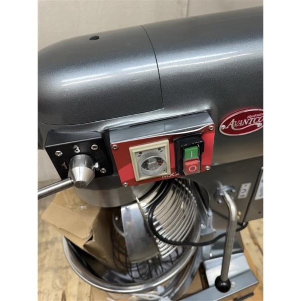 Scratch and Dent Avantco MX20WFB 20 Qt. Planetary Stand Mixer with Guard, Standard Accessories, & Flexible Silicone Blade Scraper - 120V, 1 1/2 hp