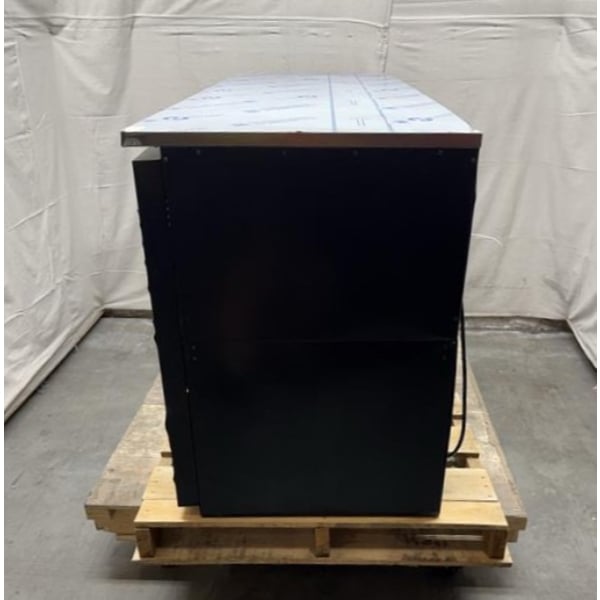 Scratch and Dent Beverage-Air BBN72HC-GS-B-ALT 72" Black Underbar Sliding Glass Door Narrow Back Bar Refrigerator