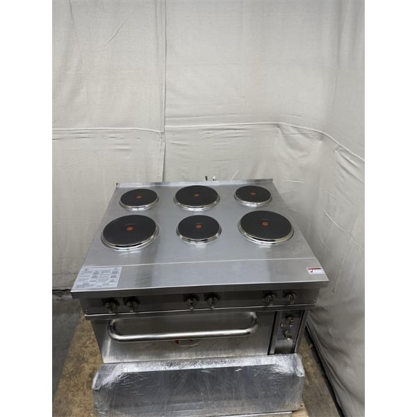 Scratch and Dent Cooking Performance Group ER36-208-3 36" 6-Burner Electric Range with Standard Oven - 208V, 3 Phase, 18.2 kW