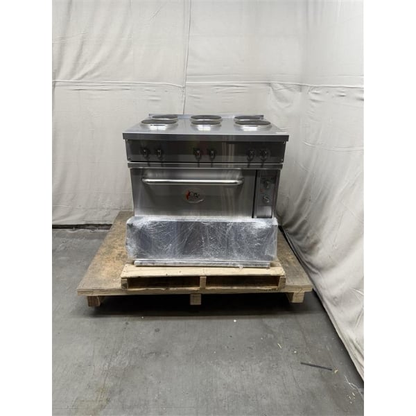 Scratch and Dent Cooking Performance Group ER36-208-3 36" 6-Burner Electric Range with Standard Oven - 208V, 3 Phase, 18.2 kW