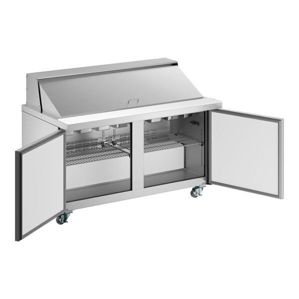 Scratch and Dent MainStreet Equipment 60" Mega Top 2 Door Refrigerated Sandwich Prep Table