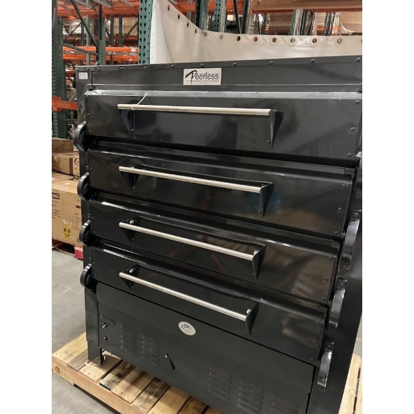 Scratch and Dent Peerless 2348M NAT Natural Gas Large Capacity 8-Pan Quadruple Deck Mexican Oven - 96,000 BTU