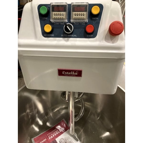 Scratch and Dent Estella SM80 80 Qt. / 116 lb. Two-Speed Spiral Dough Mixer - 220V, 3 Phase, 4 1/4 hp