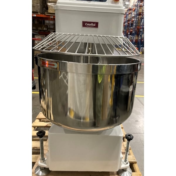 Scratch and Dent Estella SM80 80 Qt. / 116 lb. Two-Speed Spiral Dough Mixer - 220V, 3 Phase, 4 1/4 hp