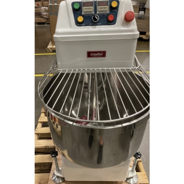 Scratch and Dent Estella SM80 80 Qt. / 116 lb. Two-Speed Spiral Dough Mixer - 220V, 3 Phase, 4 1/4 hp