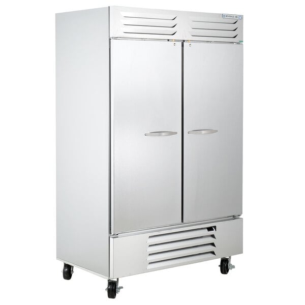 Scratch and Dent Beverage-Air RB49HC-1S 52" Vista Series Two Section Solid Door Reach-In Refrigerator - 46.15 Cu. Ft.