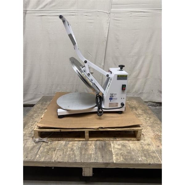 Scratch and Dent Estella DPC18T 18" Dual-Heat Manual Clamshell Pizza / Tortilla Dough Press - 240V, 3300W