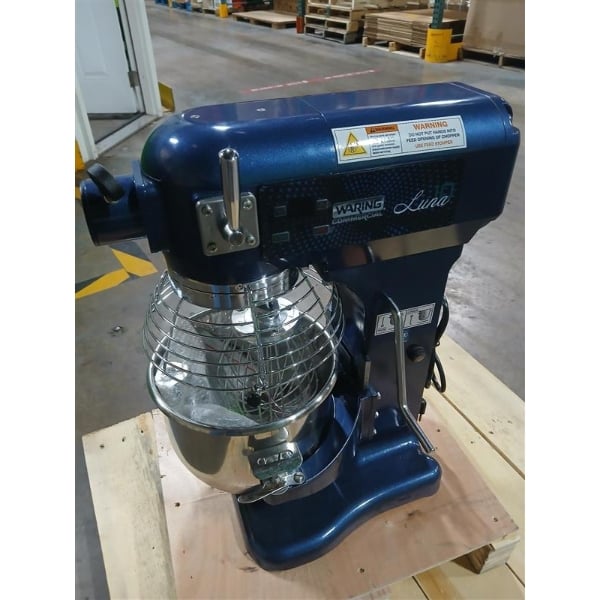 Scratch and Dent Waring Luna WSM10LT 10 Qt. Planetary Stand Mixer with Guard, Timer, and Standard Accessories - 120V, 3/4 hp