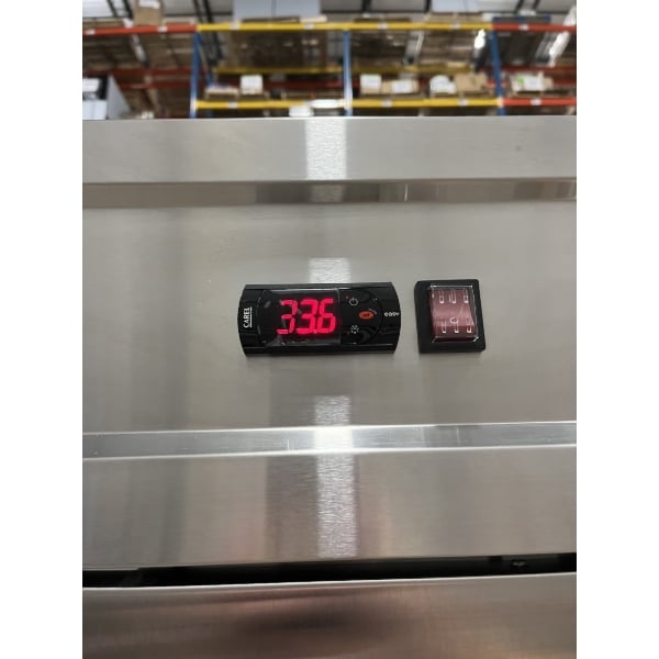 Scratch and Dent Avantco SS-3R-HC 81 5/16" Stainless Steel Solid Door Reach-In Refrigerator