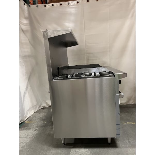 Scratch and Dent Garland G48-2G36LL Liquid Propane 2 Burner 48" Range with 36" Griddle and 2 Space Saver Ovens - 170,000 BTU