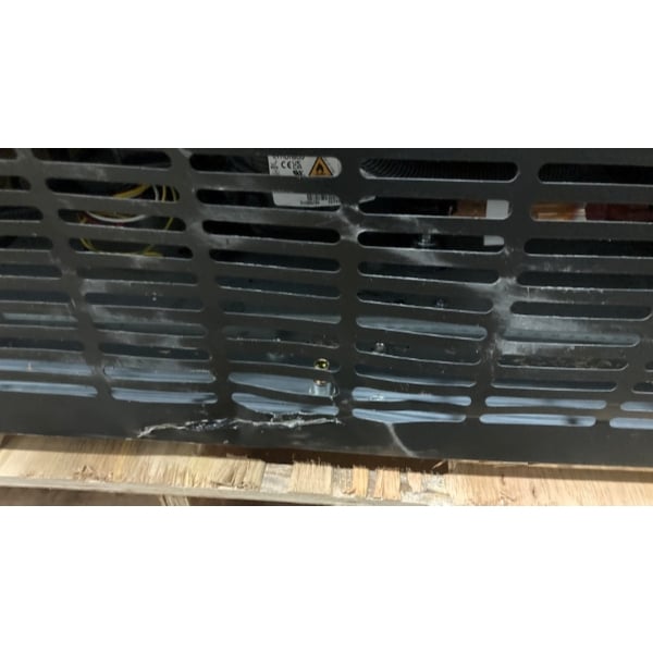 Scratch and Dent Avantco GDC-69-HC 78 1/4" Black Swing Glass Door Merchandiser Refrigerator with LED Lighting