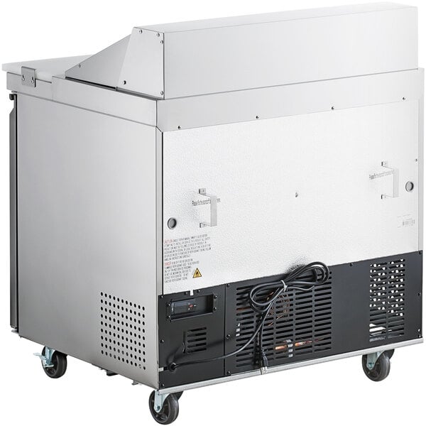 Scratch and Dent Avantco SS-PT-36-HC 36" 2 Door Stainless Steel Refrigerated Sandwich Prep Table