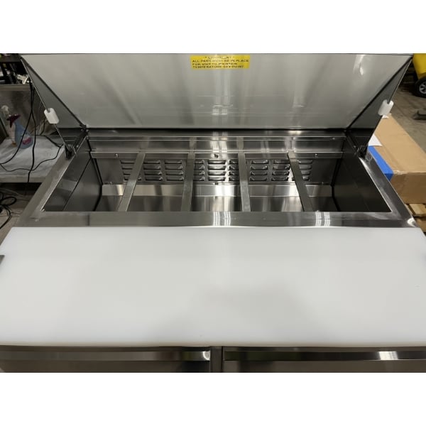 Scratch and Dent Avantco SS-PT-36-HC 36" 2 Door Stainless Steel Refrigerated Sandwich Prep Table