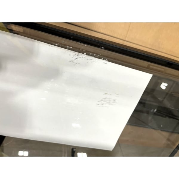 Scratch and Dent Cal-Mil Heritage 42" x 17" x 23" 2-Tier Arched-Front Black Metal / Oak Wood Bakery Display Case 23754-112