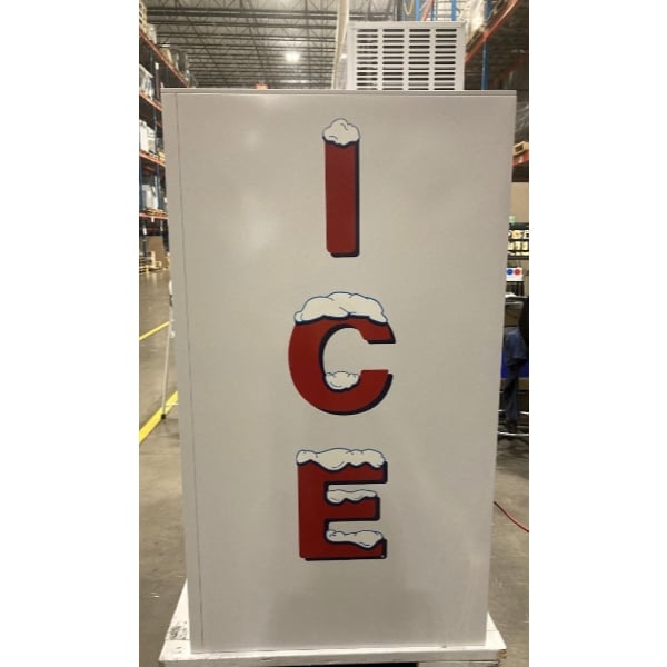 Scratch and Dent Leer 65CS-R290 64" Outdoor Cold Wall Ice Merchandiser with Straight Front and Galvanized Steel Door