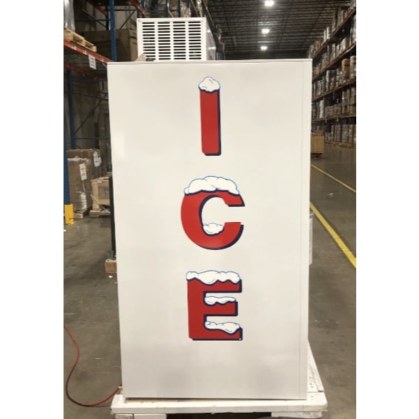 Scratch and Dent Leer 65CS-R290 64" Outdoor Cold Wall Ice Merchandiser with Straight Front and Galvanized Steel Door