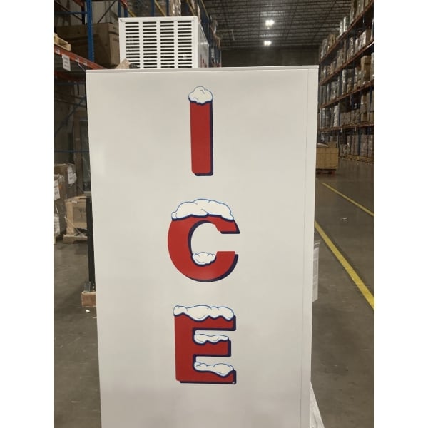 Scratch and Dent Leer 65CS-R290 64" Outdoor Cold Wall Ice Merchandiser with Straight Front and Galvanized Steel Door