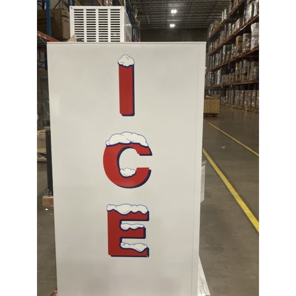 Scratch and Dent Leer 65CS-R290 64" Outdoor Cold Wall Ice Merchandiser with Straight Front and Galvanized Steel Door