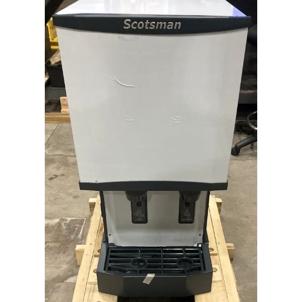 Scratch and Dent Scotsman HID312AX-1A Meridian® Air-Cooled Countertop Nugget Ice Machine and Water Dispenser with Hands-Free Dispensing with 12 lb. Storage Bin - 320 lb., 115V