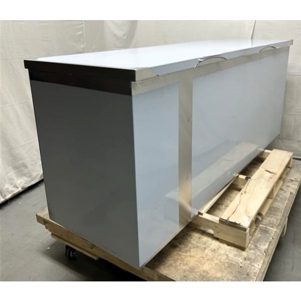 Scratch and Dent Regency 24" x 72" 16 Gauge Type 304 Stainless Steel Enclosed Base Sliding Door Table with Drawers