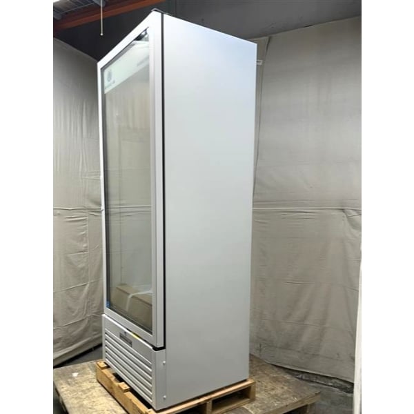 Scratch and Dent Beverage-Air MT23-1W 29 1/2" Marketeer Series White Refrigerated Glass Door Merchandiser with LED Lighting