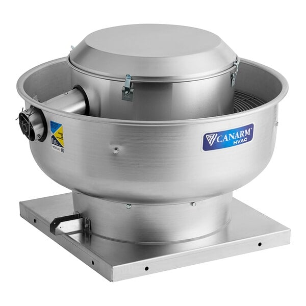 Scratch and Dent Canarm 12 1/4" Variable Speed Capable Upblast Direct Drive Aluminum Exhaust Fan ALX120-UD033V - 1,400 CFM, 1,650 RPM, 120/240V, 1 Phase
