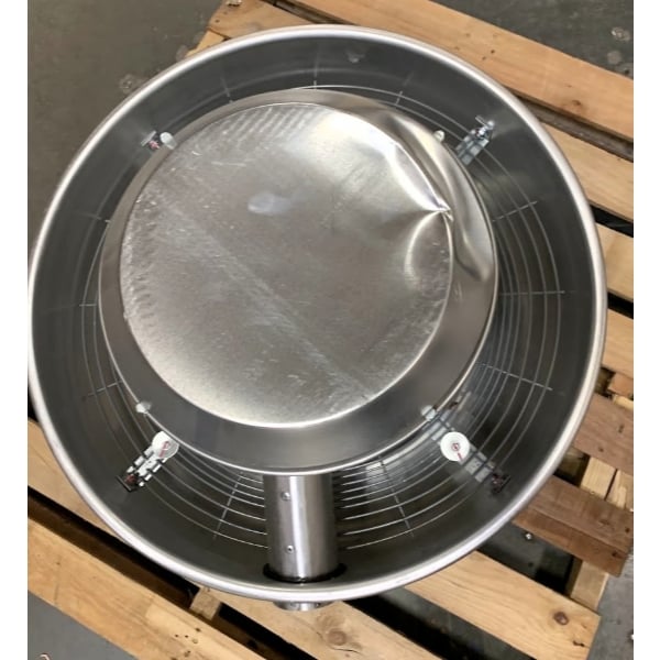 Scratch and Dent Canarm 12 1/4" Variable Speed Capable Upblast Direct Drive Aluminum Exhaust Fan ALX120-UD033V - 1,400 CFM, 1,650 RPM, 120/240V, 1 Phase