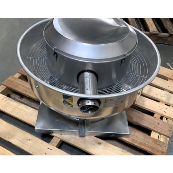 Scratch and Dent Canarm 12 1/4" Variable Speed Capable Upblast Direct Drive Aluminum Exhaust Fan ALX120-UD033V - 1,400 CFM, 1,650 RPM, 120/240V, 1 Phase