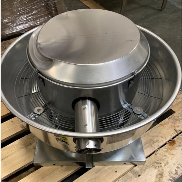 Scratch and Dent Canarm 12 1/4" Variable Speed Capable Upblast Direct Drive Aluminum Exhaust Fan ALX120-UD033V - 1,400 CFM, 1,650 RPM, 120/240V, 1 Phase