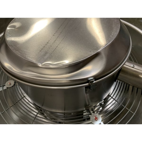 Scratch and Dent Canarm 12 1/4" Variable Speed Capable Upblast Direct Drive Aluminum Exhaust Fan ALX120-UD033V - 1,400 CFM, 1,650 RPM, 120/240V, 1 Phase