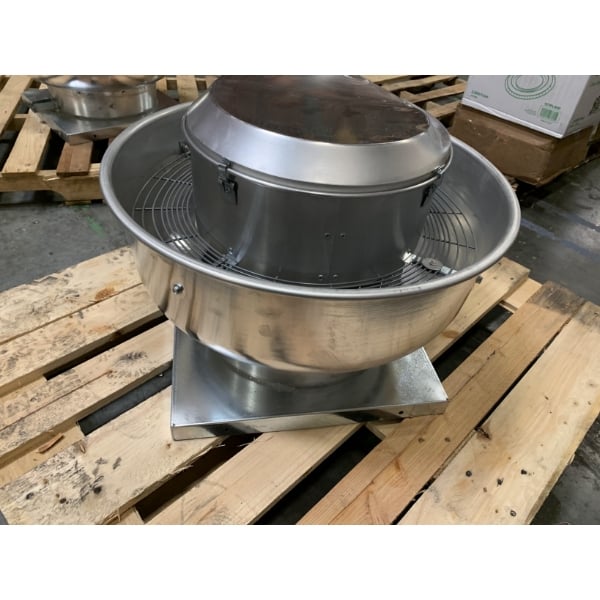 Scratch and Dent Canarm 12 1/4" Variable Speed Capable Upblast Direct Drive Aluminum Exhaust Fan ALX120-UD033V - 1,400 CFM, 1,650 RPM, 120/240V, 1 Phase