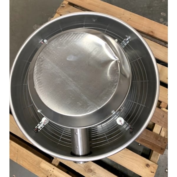Scratch and Dent Canarm 12 1/4" Variable Speed Capable Upblast Direct Drive Aluminum Exhaust Fan ALX120-UD033V - 1,400 CFM, 1,650 RPM, 120/240V, 1 Phase