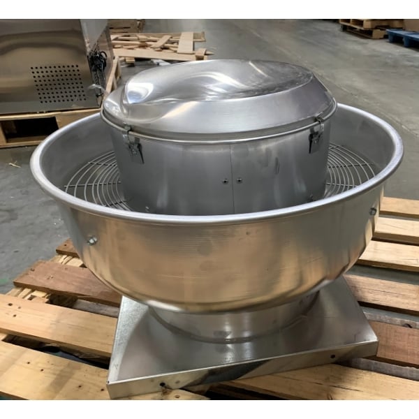 Scratch and Dent Canarm 12 1/4" Variable Speed Capable Upblast Direct Drive Aluminum Exhaust Fan ALX120-UD033V - 1,400 CFM, 1,650 RPM, 120/240V, 1 Phase
