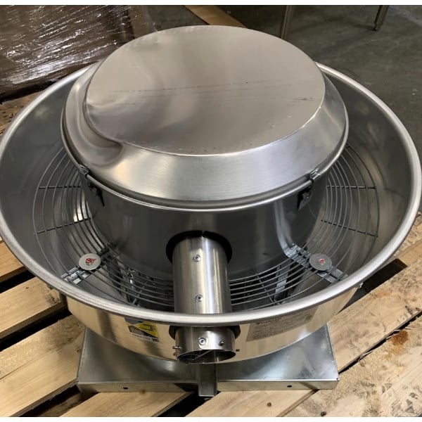 Scratch and Dent Canarm 12 1/4" Variable Speed Capable Upblast Direct Drive Aluminum Exhaust Fan ALX120-UD033V - 1,400 CFM, 1,650 RPM, 120/240V, 1 Phase
